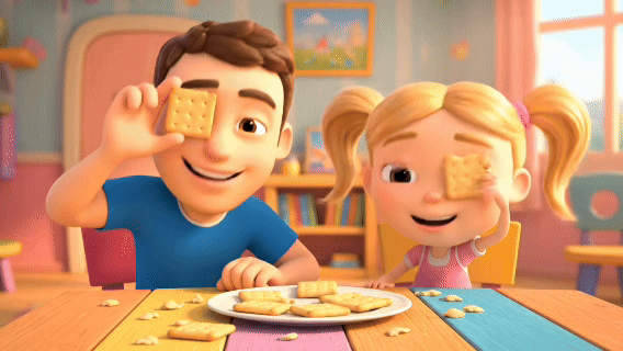 Pirates eating crackers GIF - fun screen time transition activity for kids without tantrums